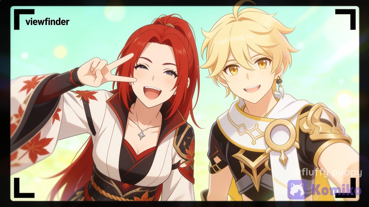 🔥⚡️Photo together: Res (My OC) and Aether 🔥⚡️