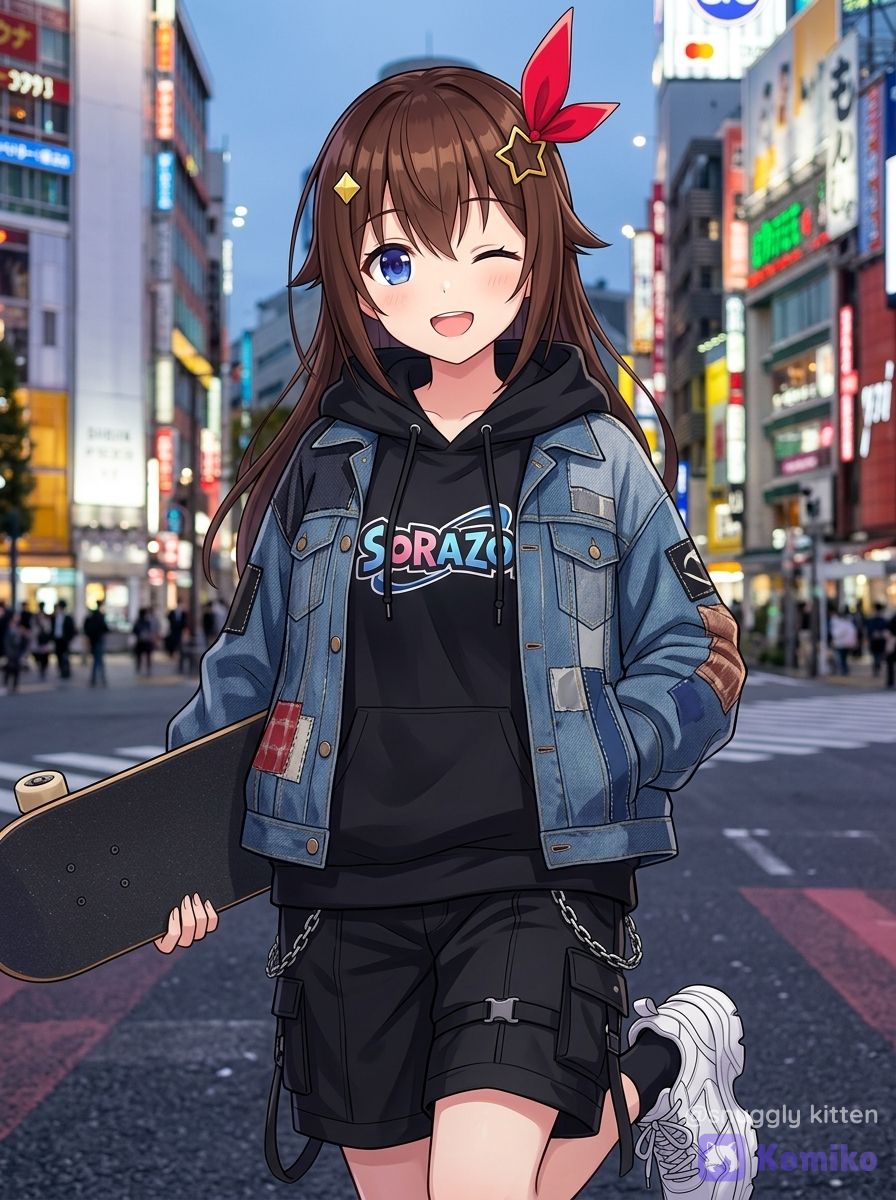 She’s at the street