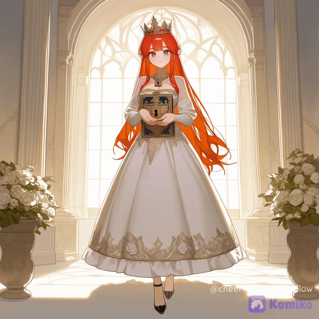 A princess with a book in her hands