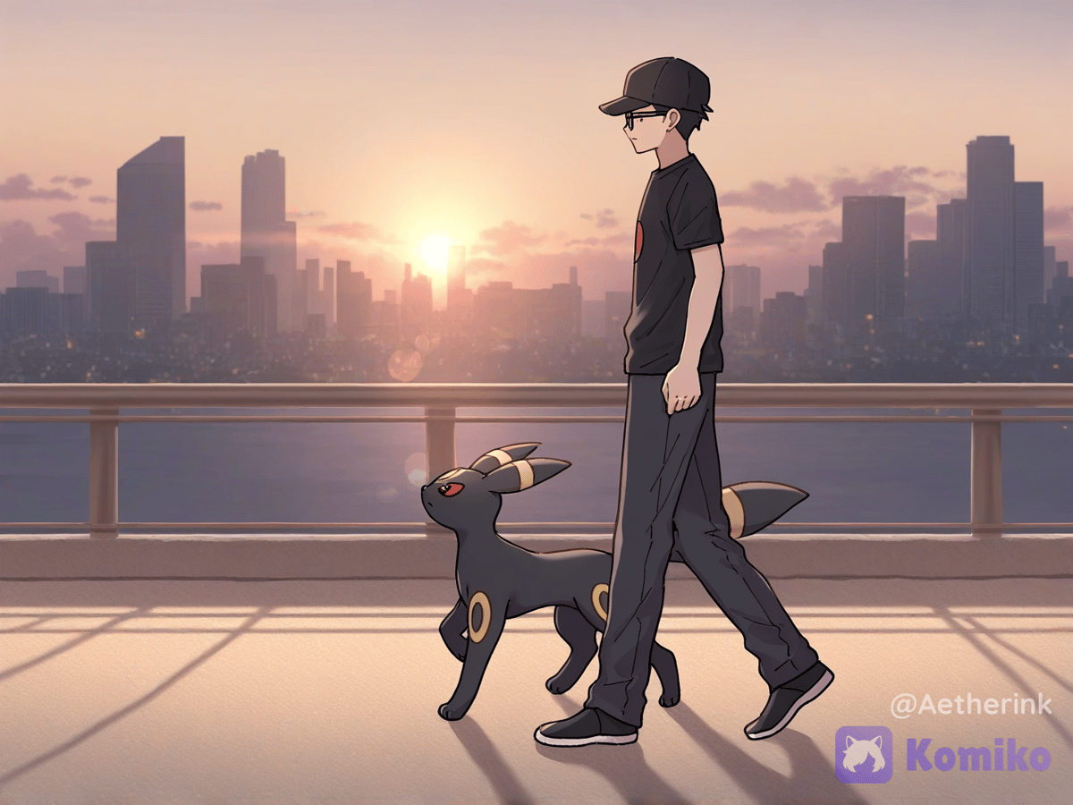 Walking with Umbreon!