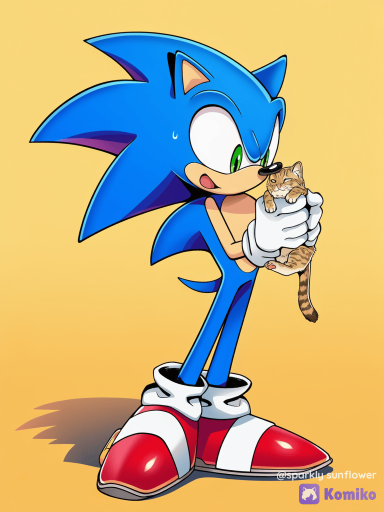 Sonic y su gatito