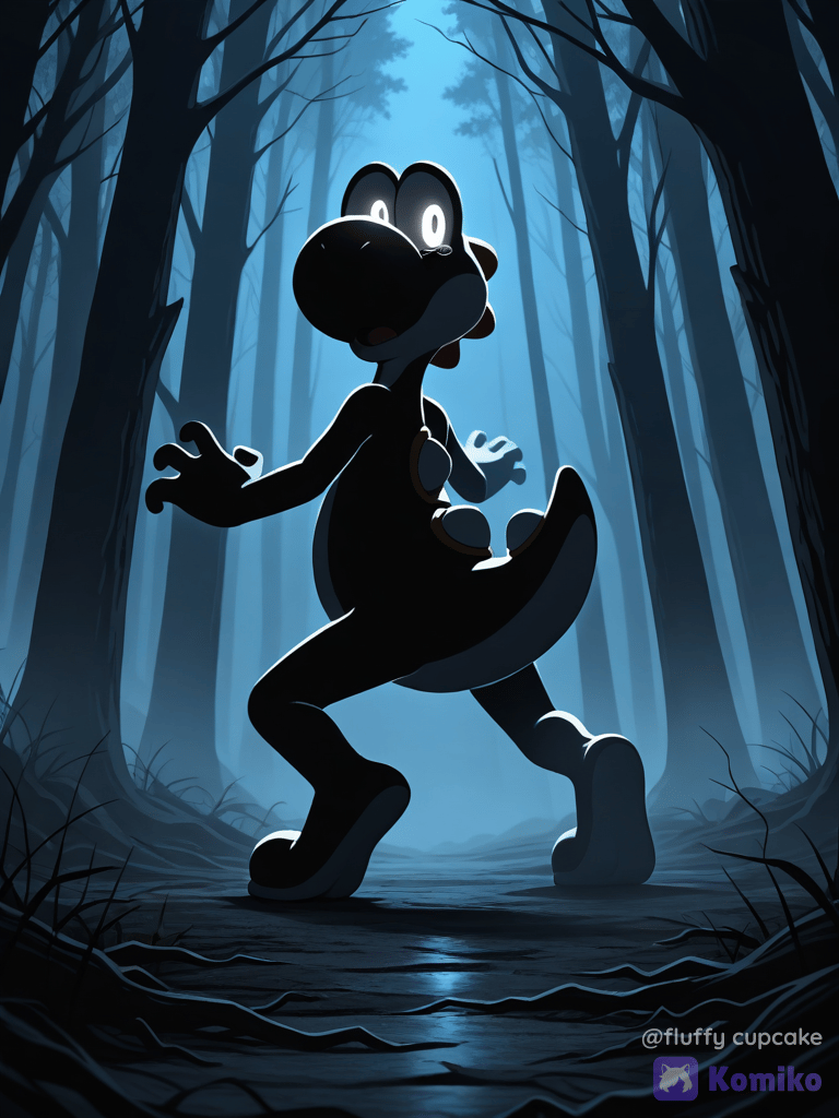Yoshi in the dark wood