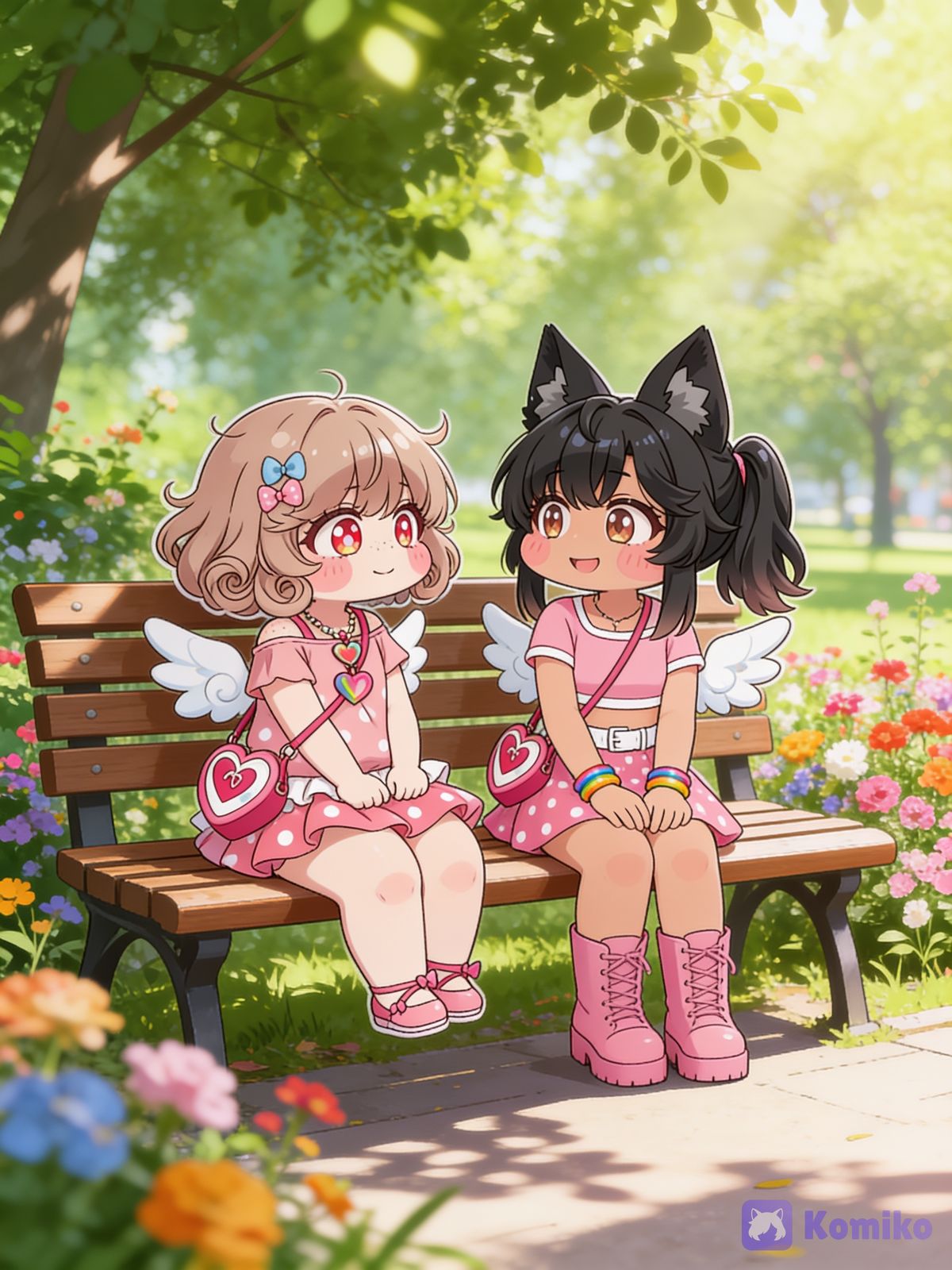 A chat between Alicia Pink and Polly-La-Polky 💬😄