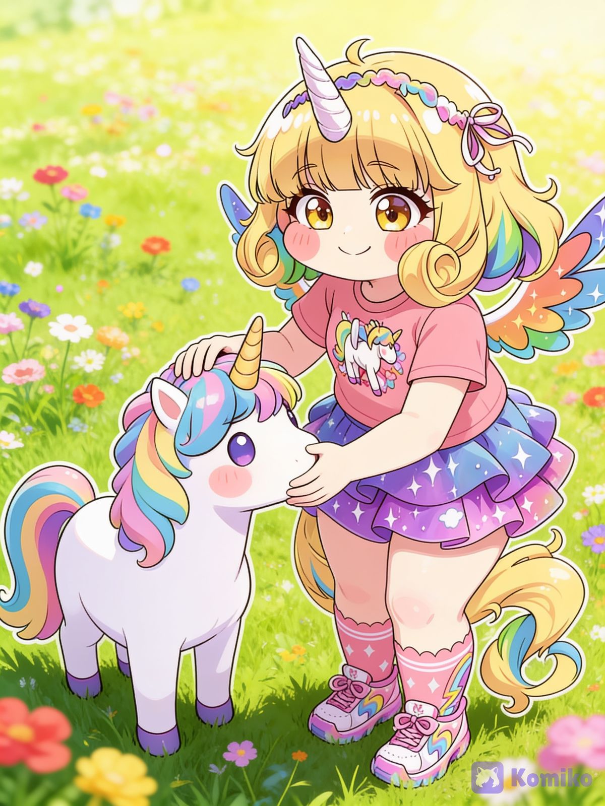 Pinkie Sparkles meets a cute unicorn 😍🌈🦄