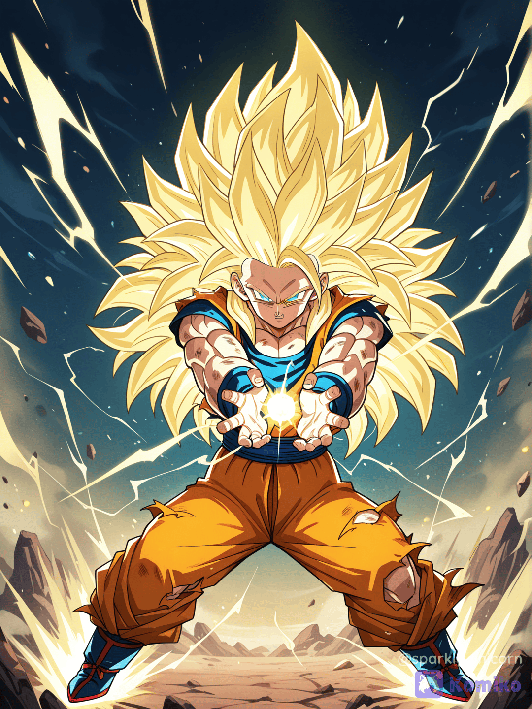 Goku transformado super sayajin 3 😮😯