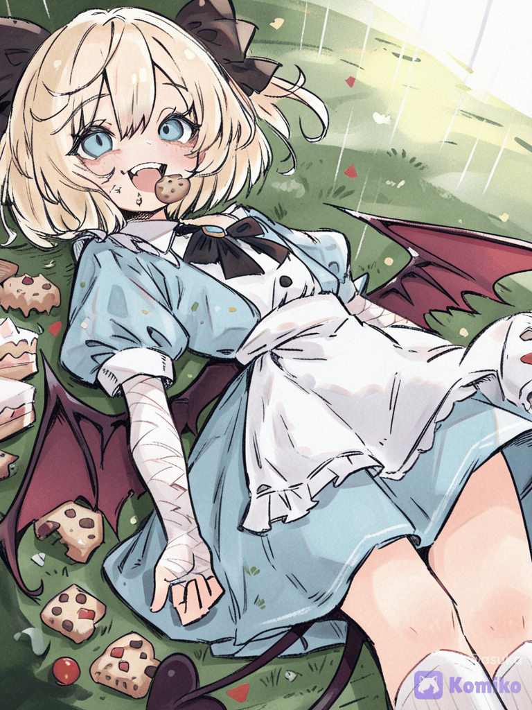あはは、寝ながら食べちゃいけないんだぁ！