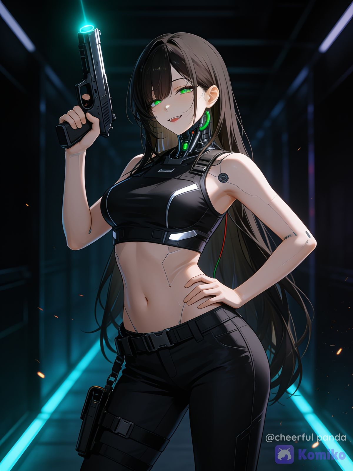 She’s got a gun now.