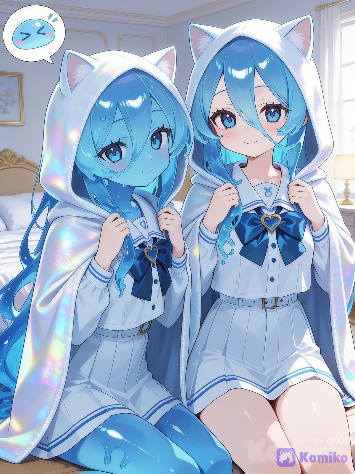 The slime sisters really liked their new cloaks