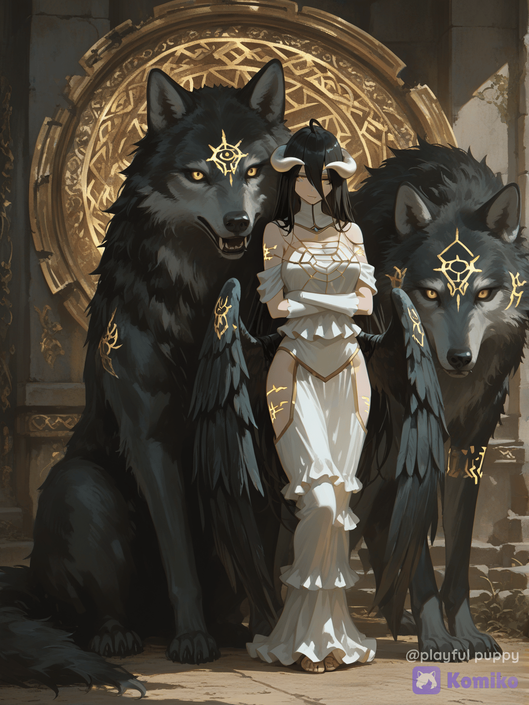 Albedo invoque ses Loup spirituel