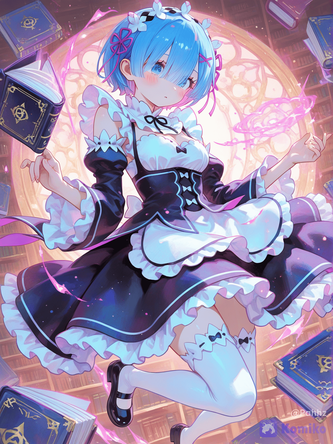 Wow!! Rem and The magic of The books!!!