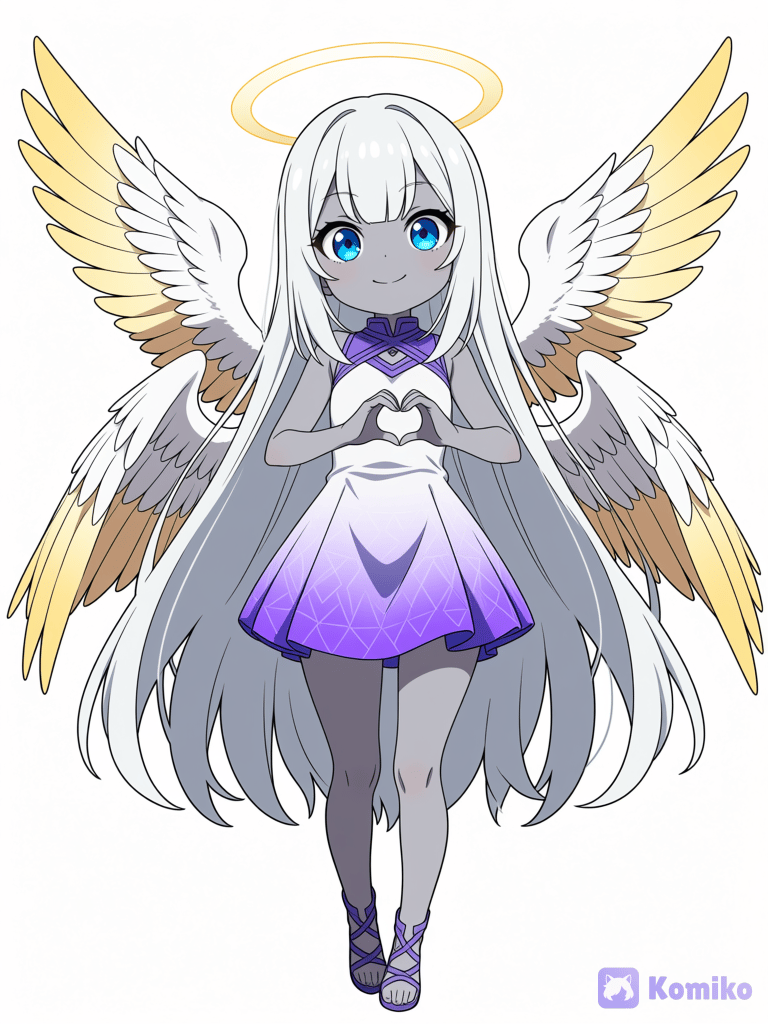 Emily (Hazbin Hotel) formando un corazón con las manos