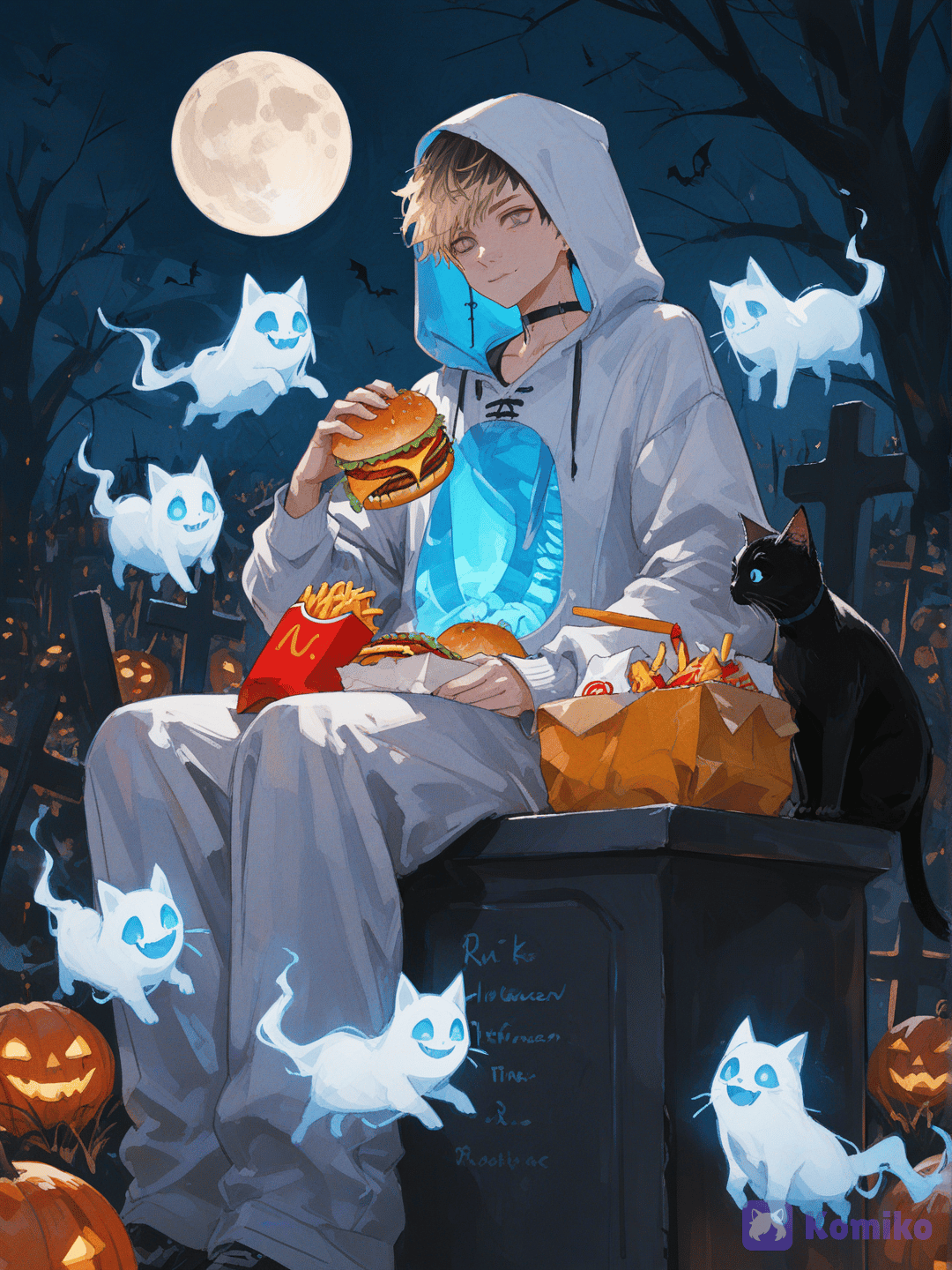 Eating with friends