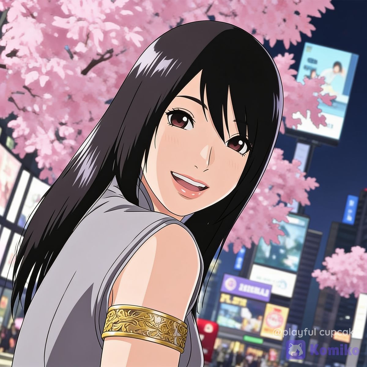 Ling Xiaoyu takes us to a beautiful place of cherry blossom trees in the streets