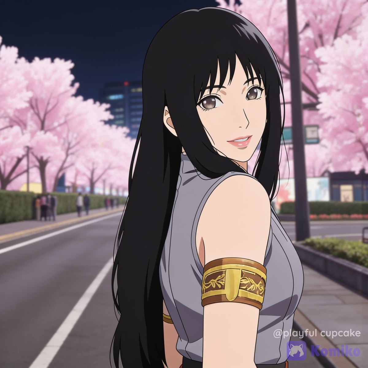 Ling Xiaoyu takes us to a beautiful place of cherry blossom trees in the streets