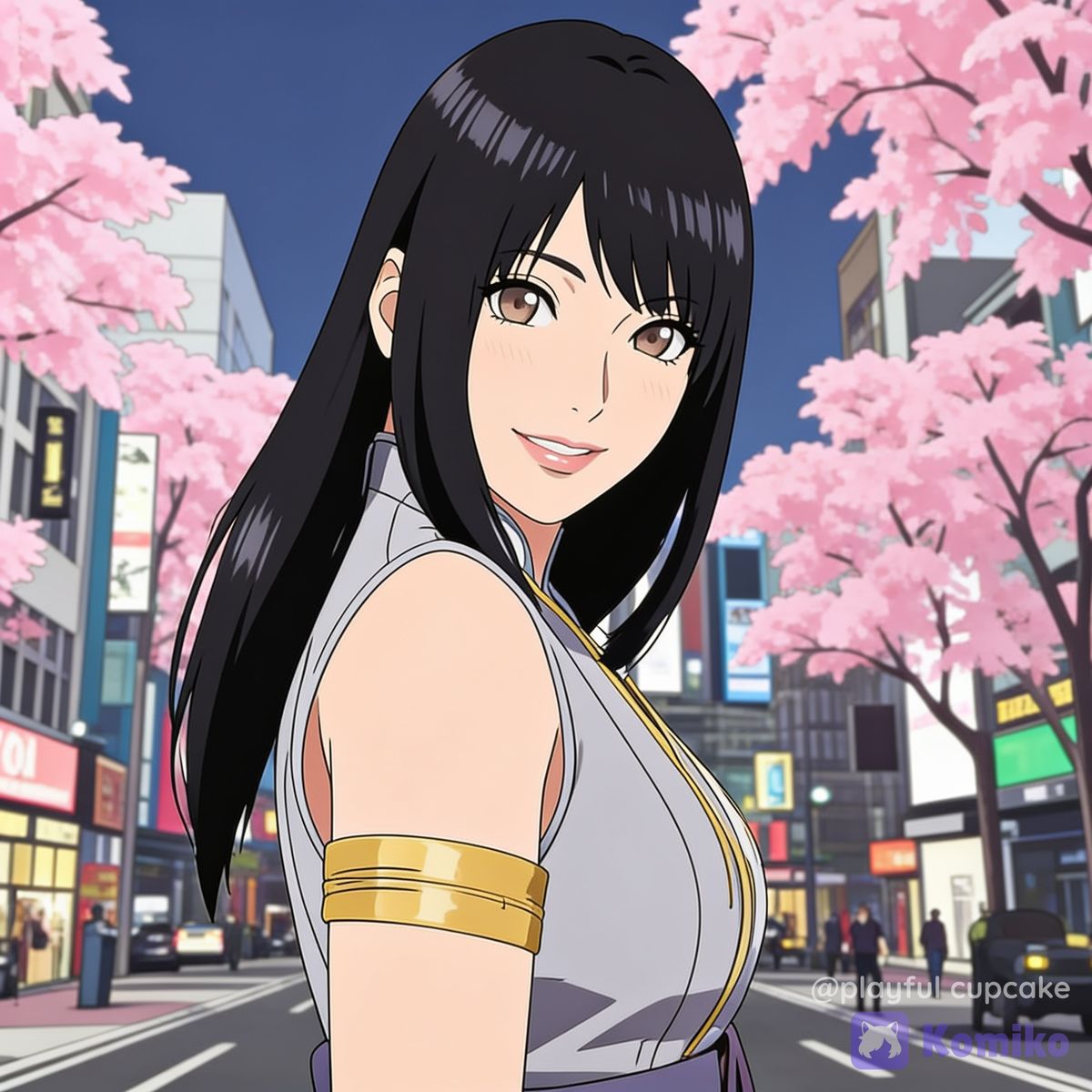 Ling Xiaoyu takes us to a beautiful place of cherry blossom trees in the streets