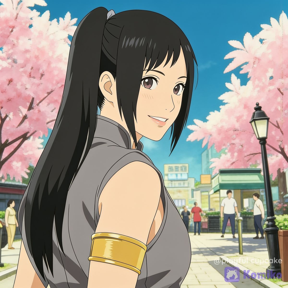 Ling Xiaoyu takes us to a beautiful place of cherry blossom trees in the streets