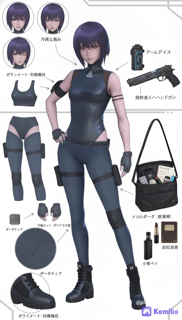 Motoko Kusanagi's character breakdown