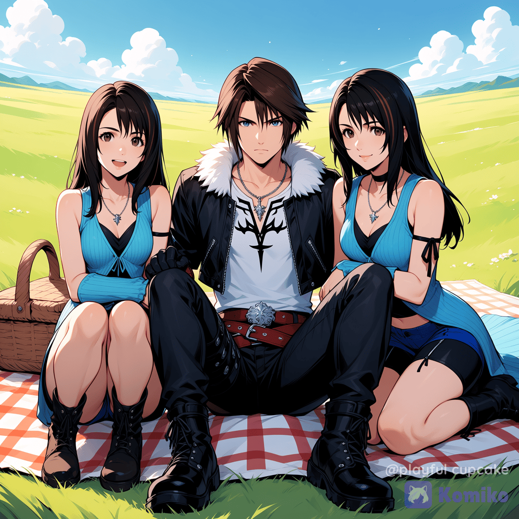 Squall and Rinoa twins' picnic!