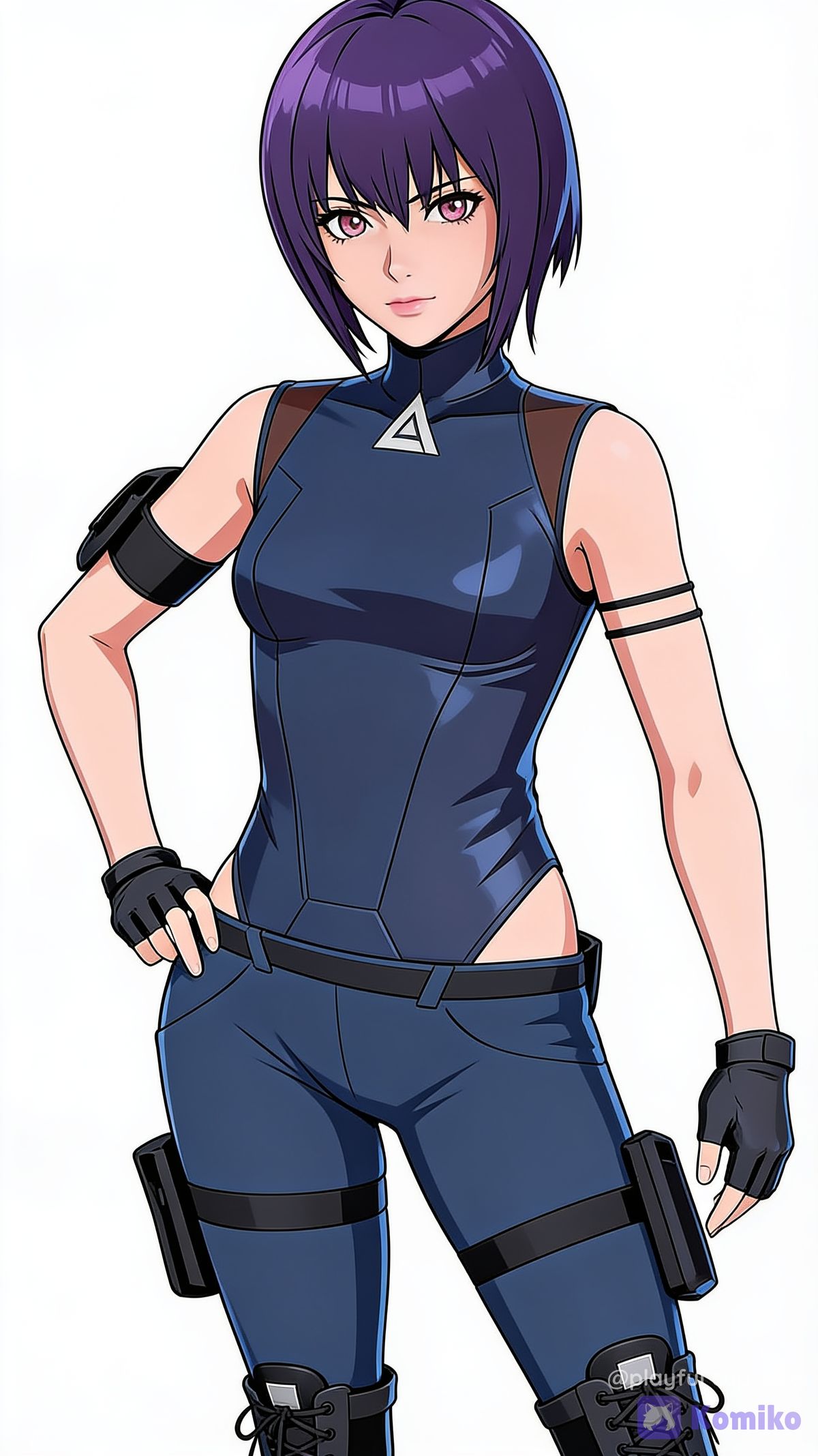Motoko Kusanagi in anime style