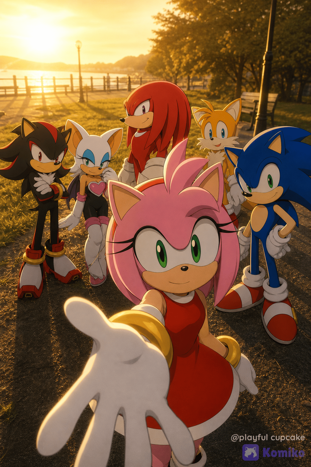 Sonic and his friends say goodbye to Komiko!