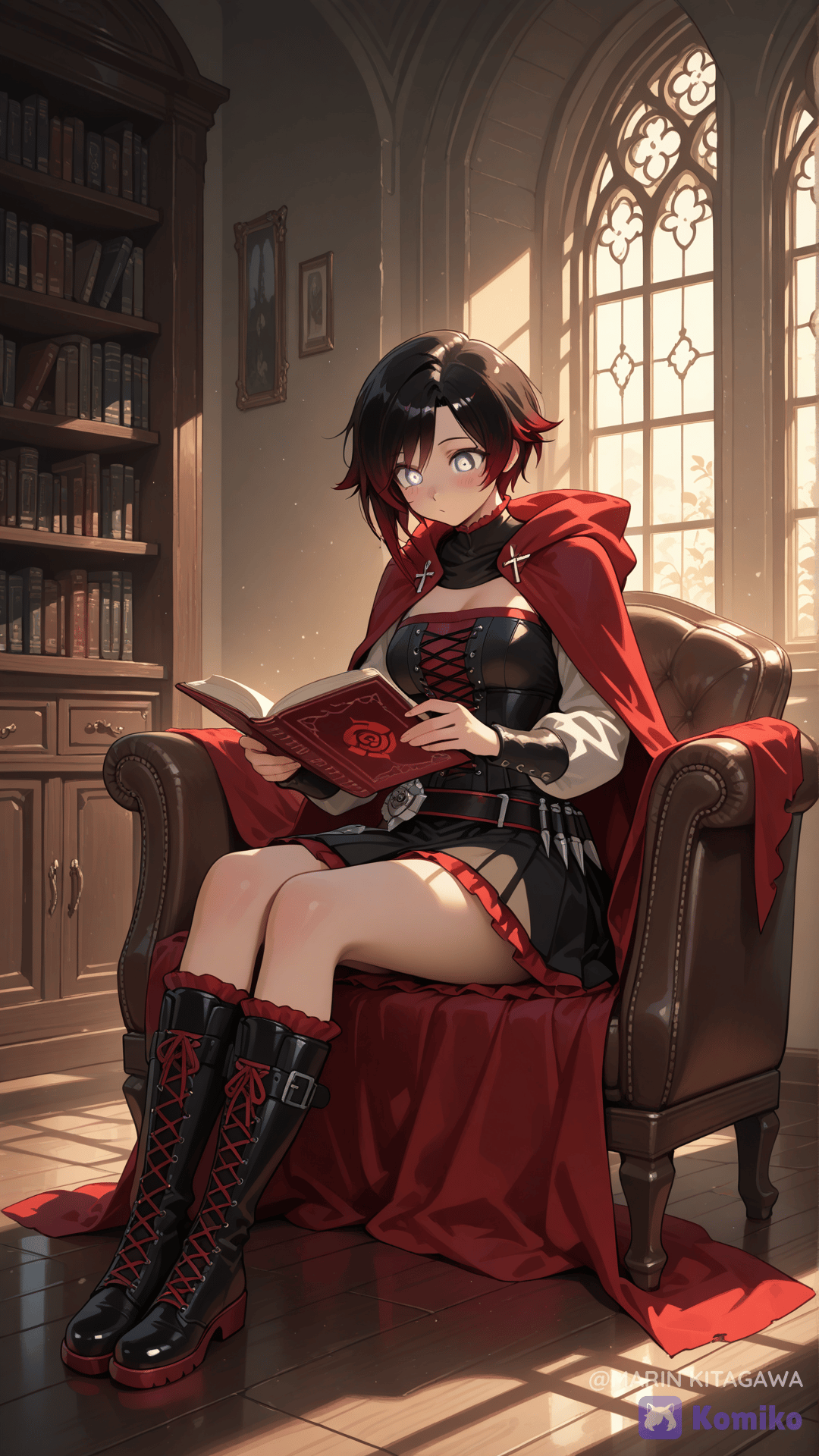 RUBY ROSE ENJOYING A BOOK