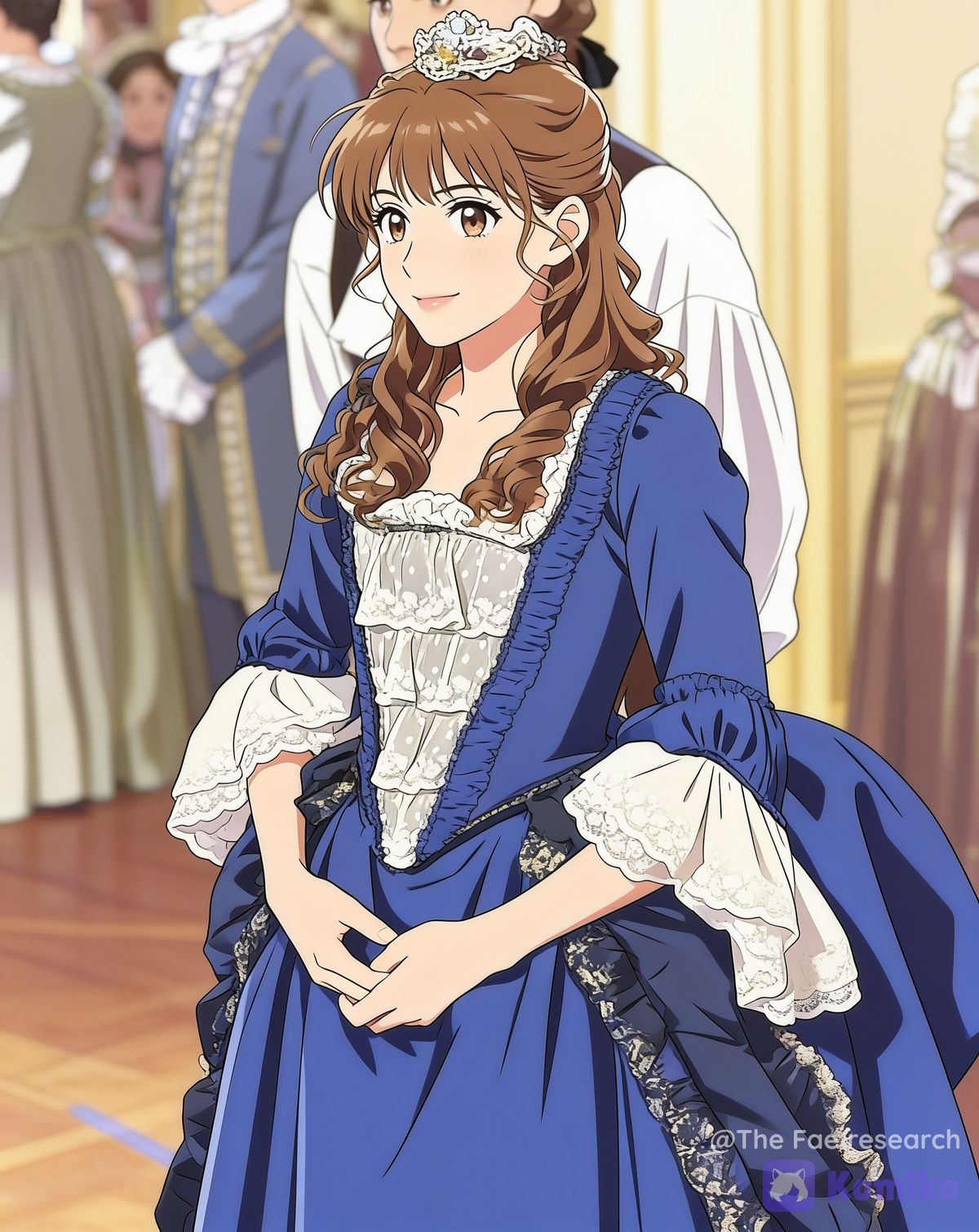 Felicity in Gown anime style
