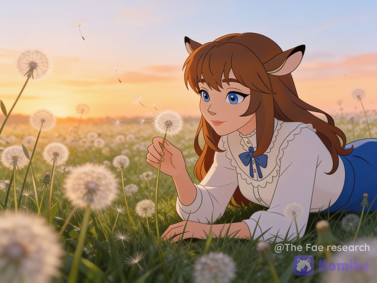 Cara among Dandelions