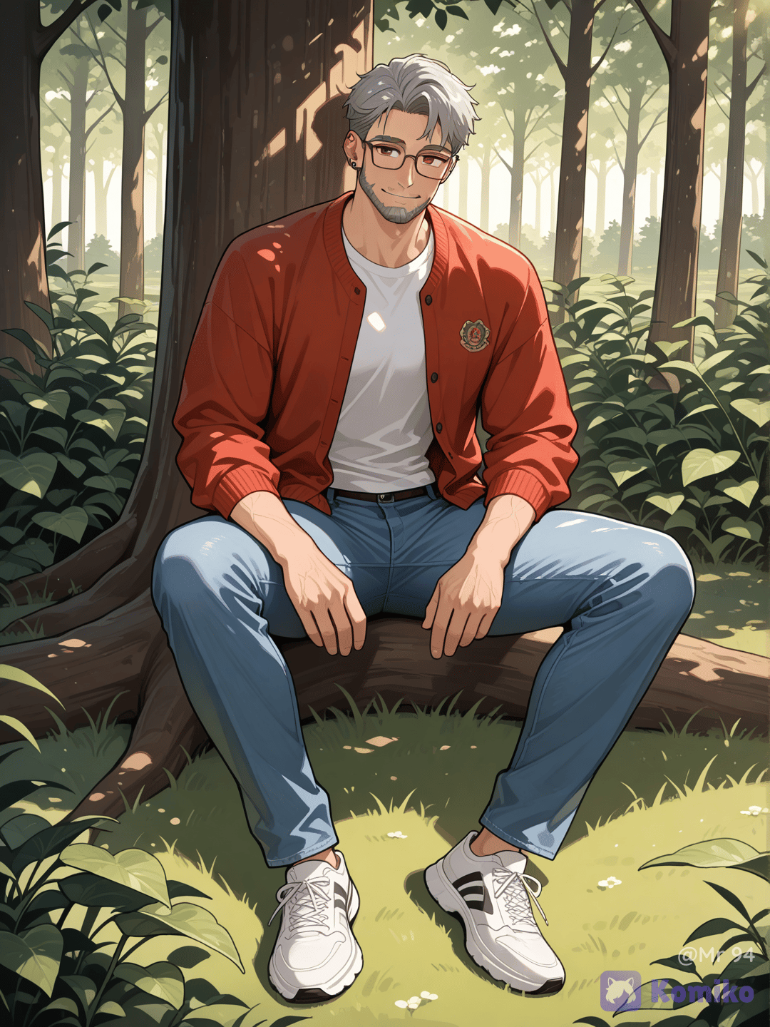 Cute man in Nature