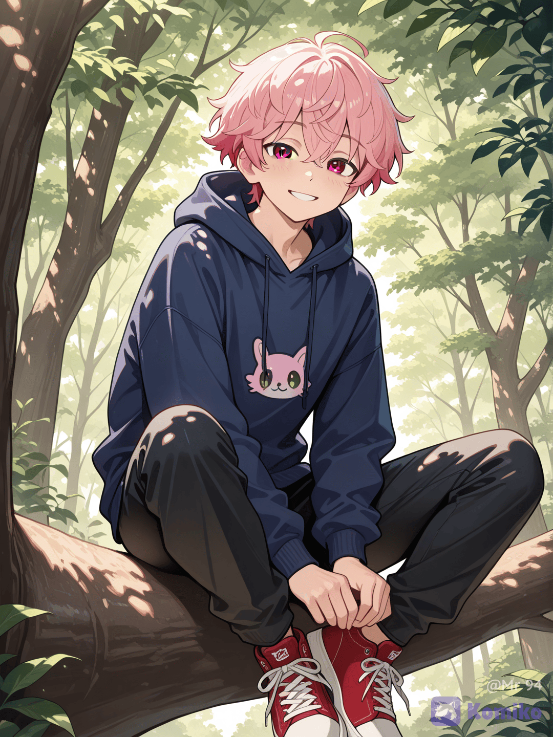Cute boy enjoying Nature