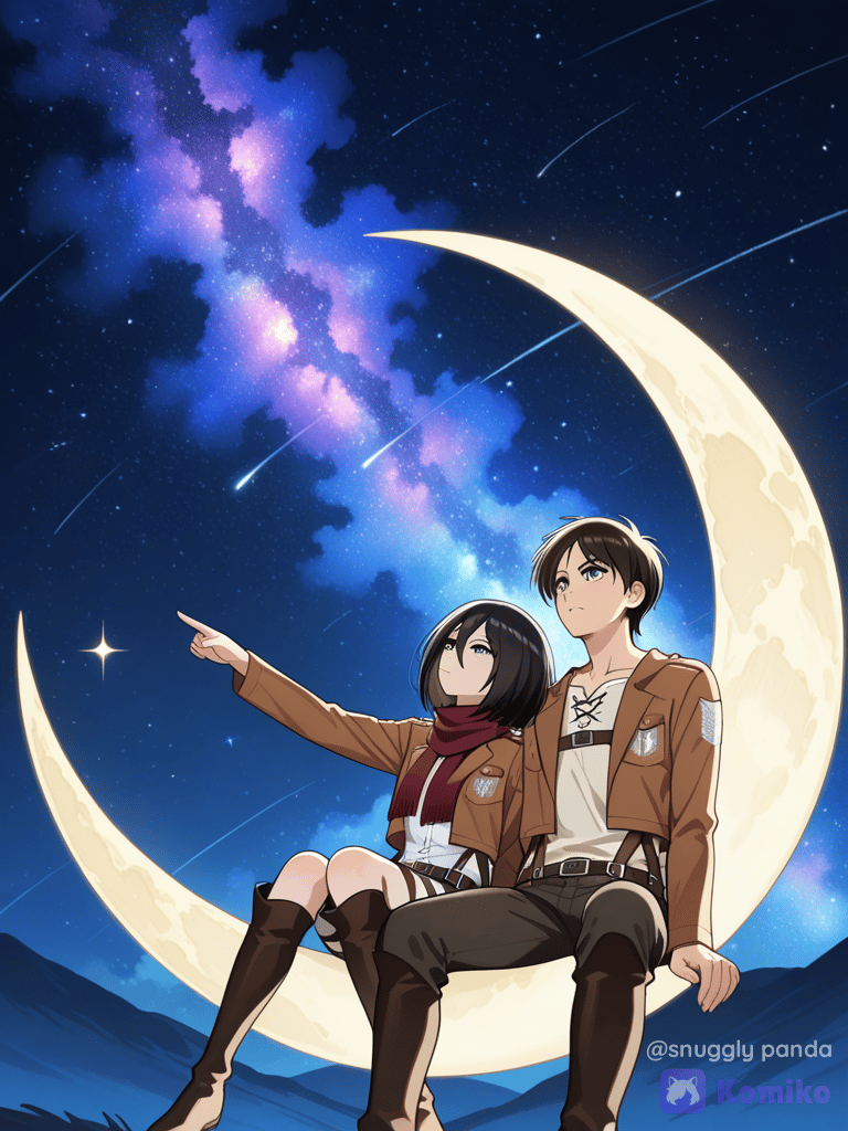 Eren & Mikasa's starry escape 🌙✨