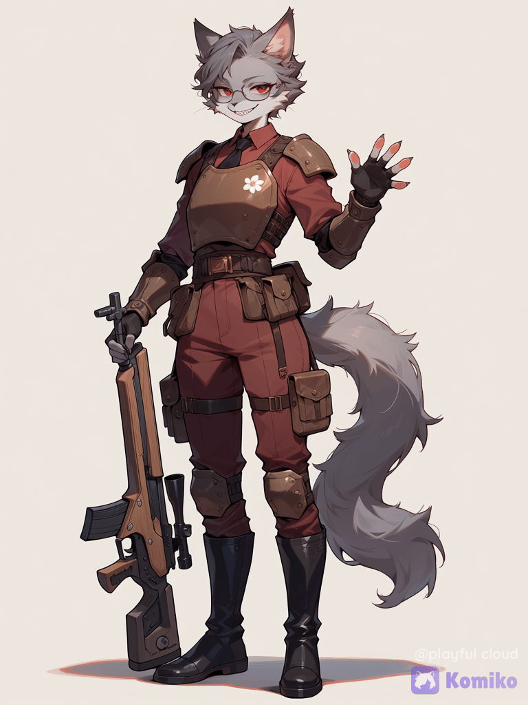The first female furry to enlist in the army.