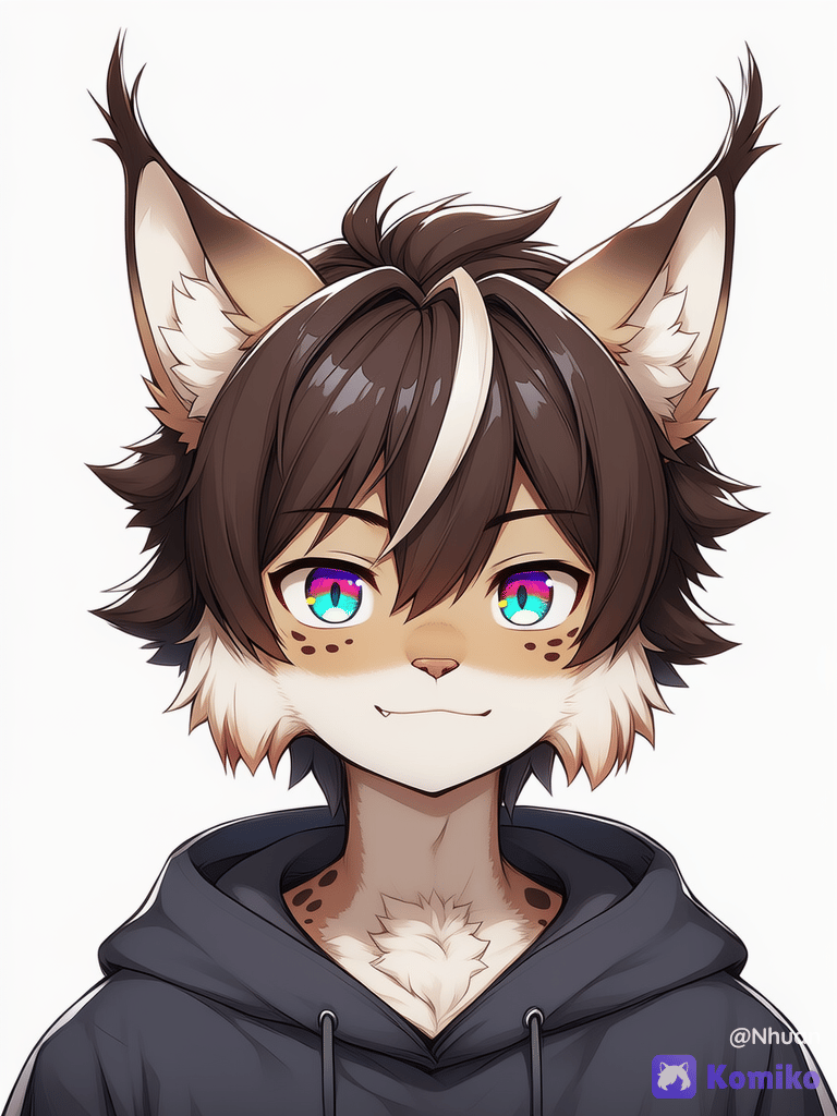 Lynx boy mắt cầu vồng siêu cute 🐱🌈