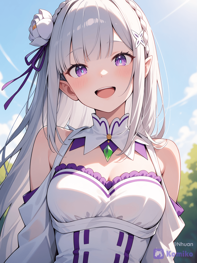Emilia-chan cười xinh xỉu nè 🌸💜