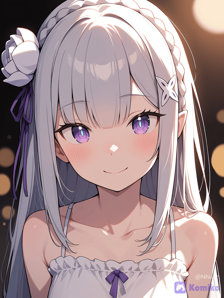 Emilia dễ thương nè (｡>ω<｡)💜