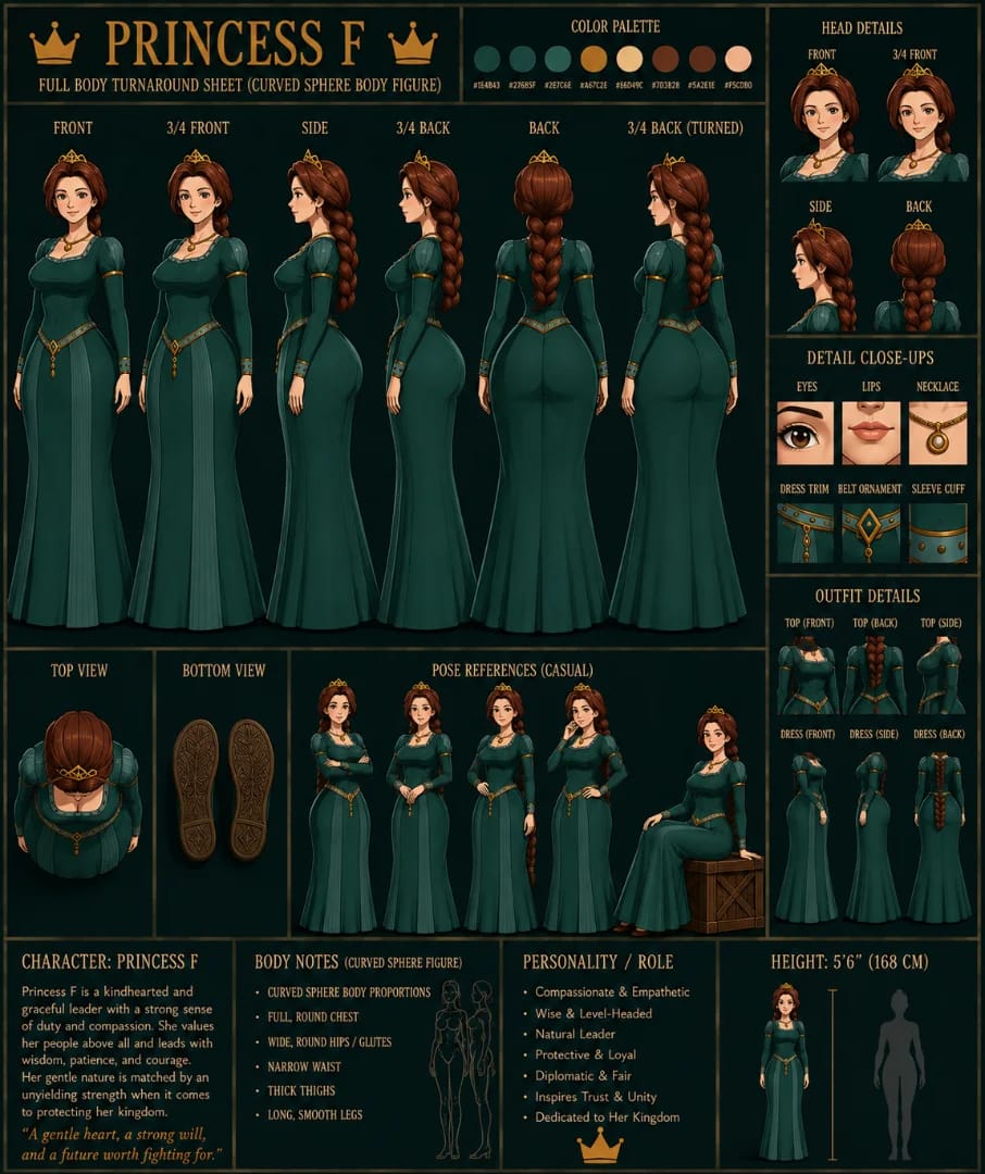 Princess fiona character sheet