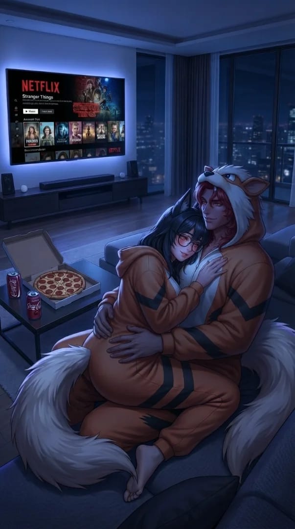 Netflix and chill part 2!!! 📺🍕🥤✨🌙