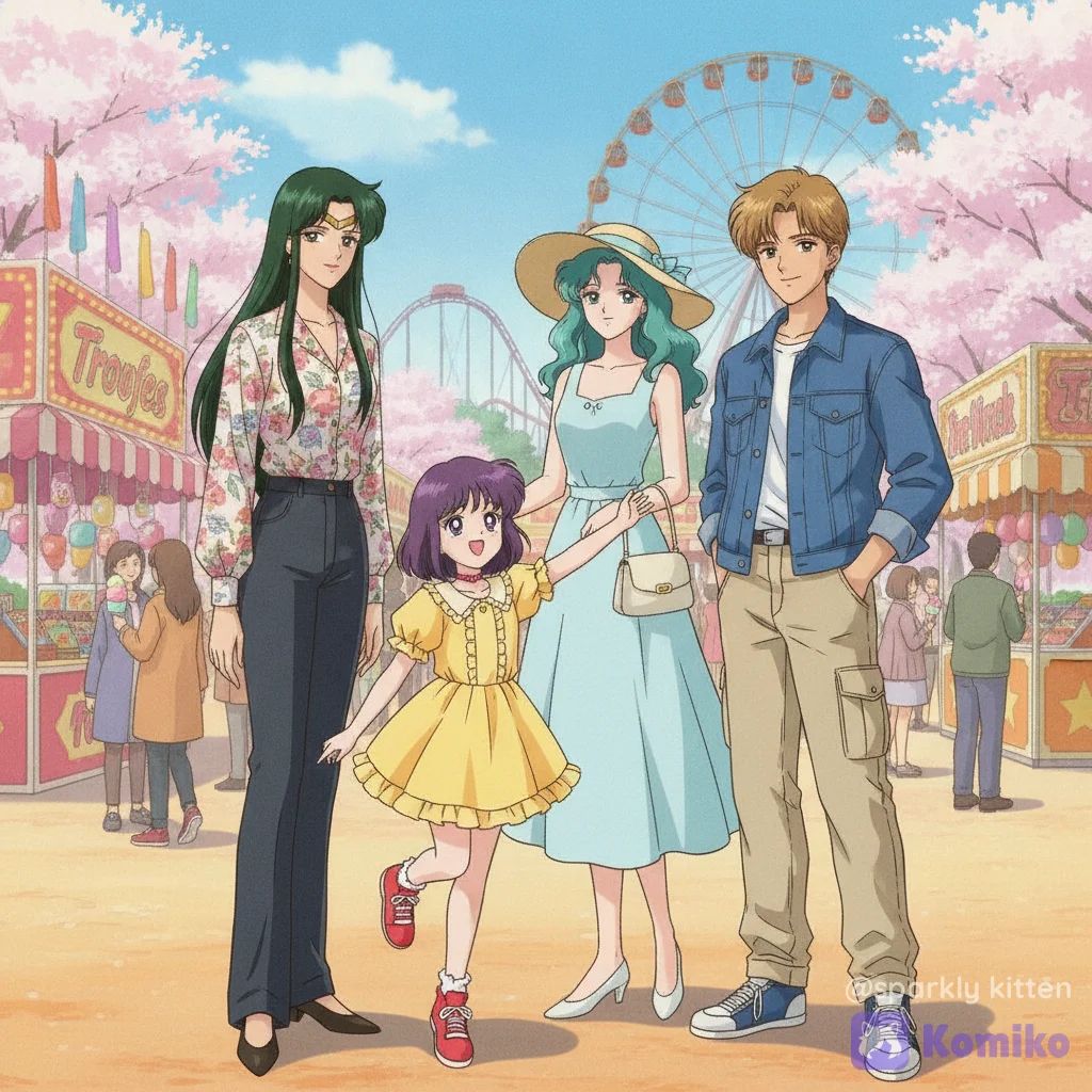 las outer senshi en un dia de descanso