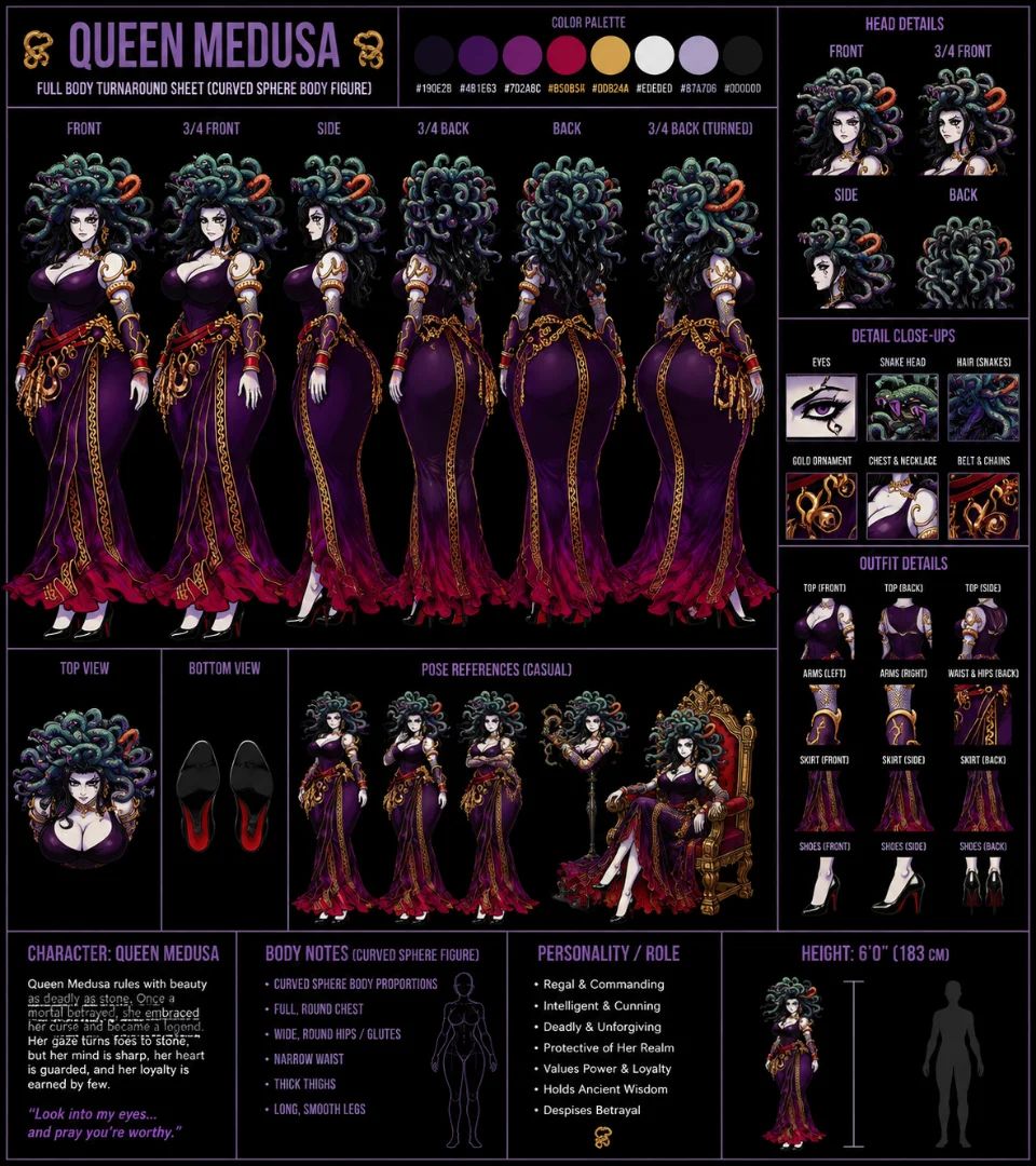 Medusa character sheet