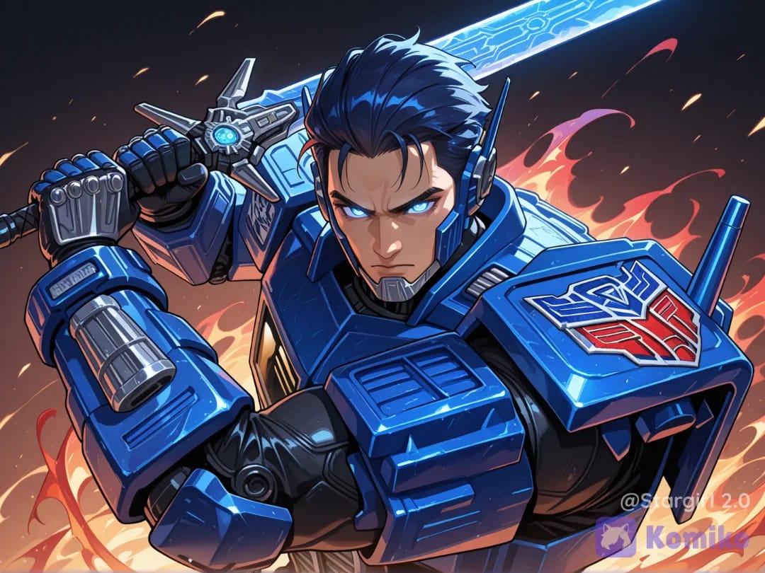 Human! Knight Optimus Prime