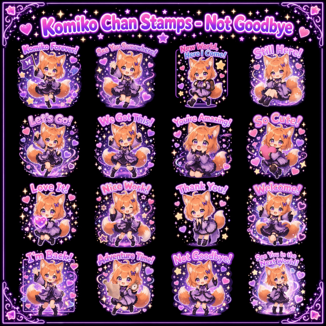 Komiko Forever Stamps. Not Goodbye !