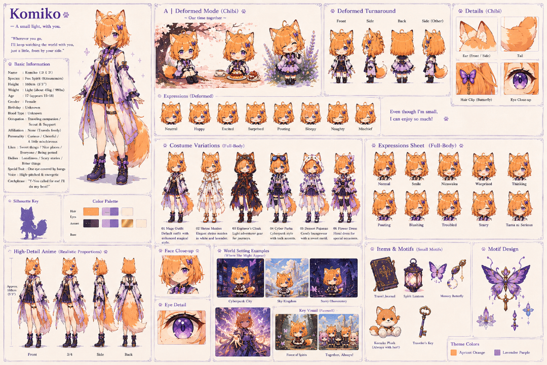 Komiko-chan’s reference images v2 for free