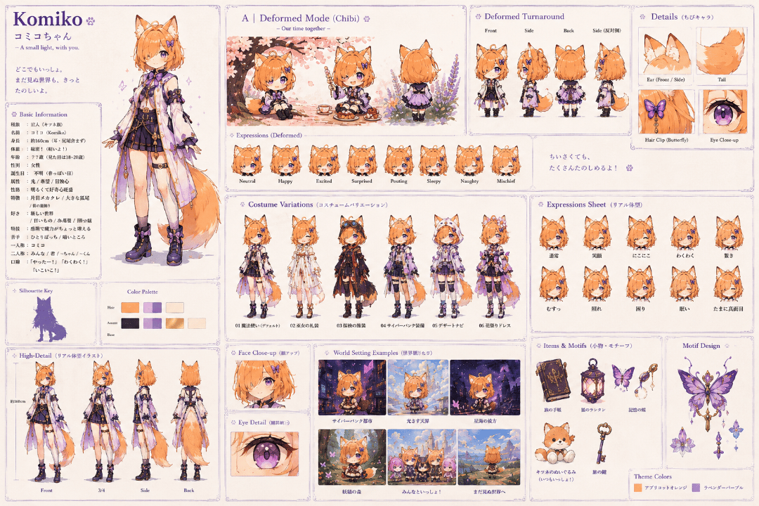 Komiko-chan’s reference images v2 for free