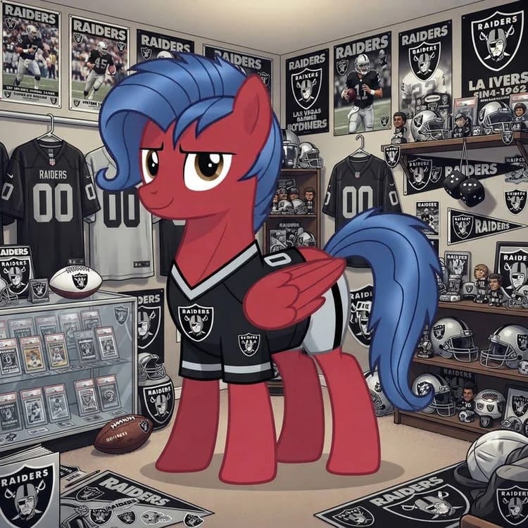 fast cloud in a Raiders room