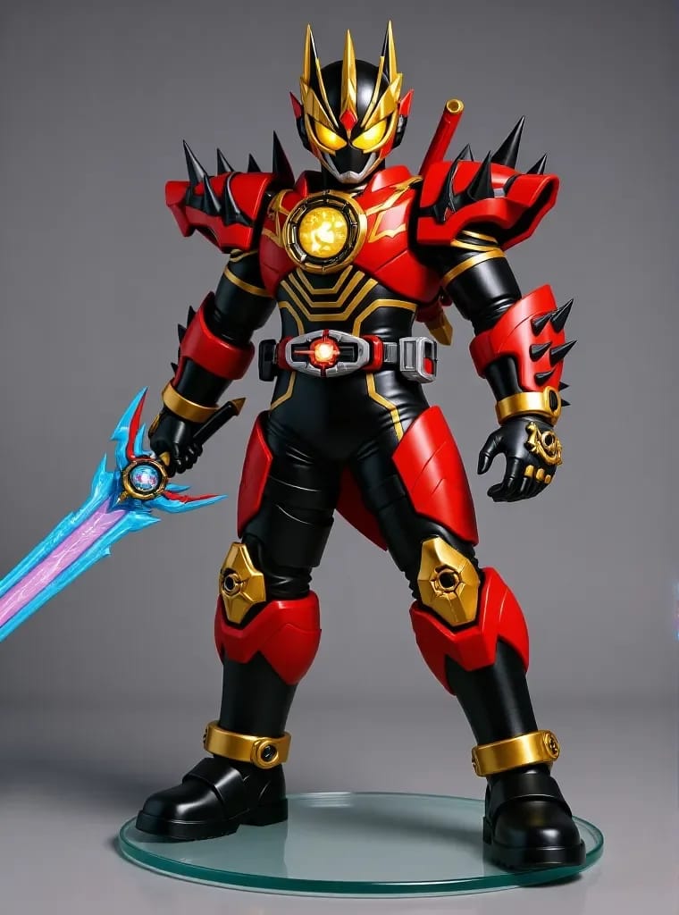 The Action Figures Of Kael Ryujin And Kamen Rider Zio-Saber