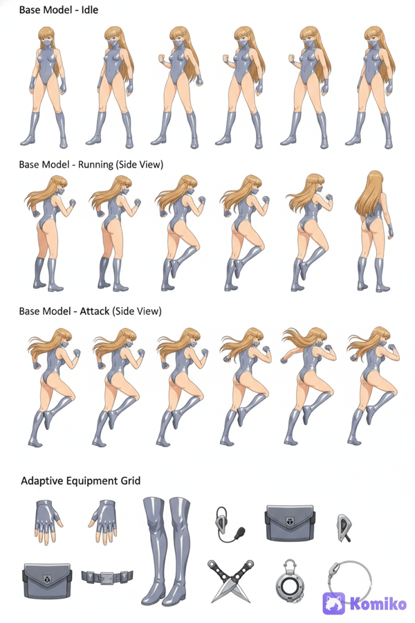 Helena's Sprite Sheet