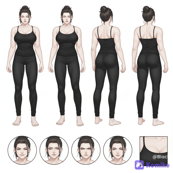 My OC Turnaround Sheet 💪✨