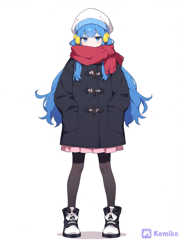 Anime girl blue hair