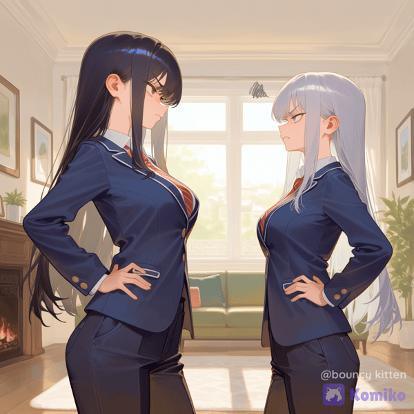 Two irritated young women