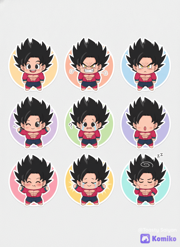 Chibi Sticker SSJ4 Goku