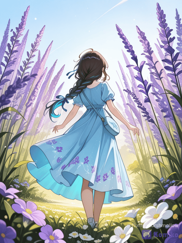 Meadow Stroll in Blue 💙🌸